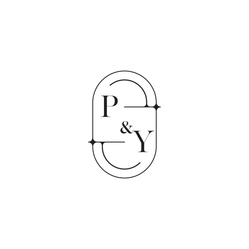 PY line simple initial concept with high quality logo design vector