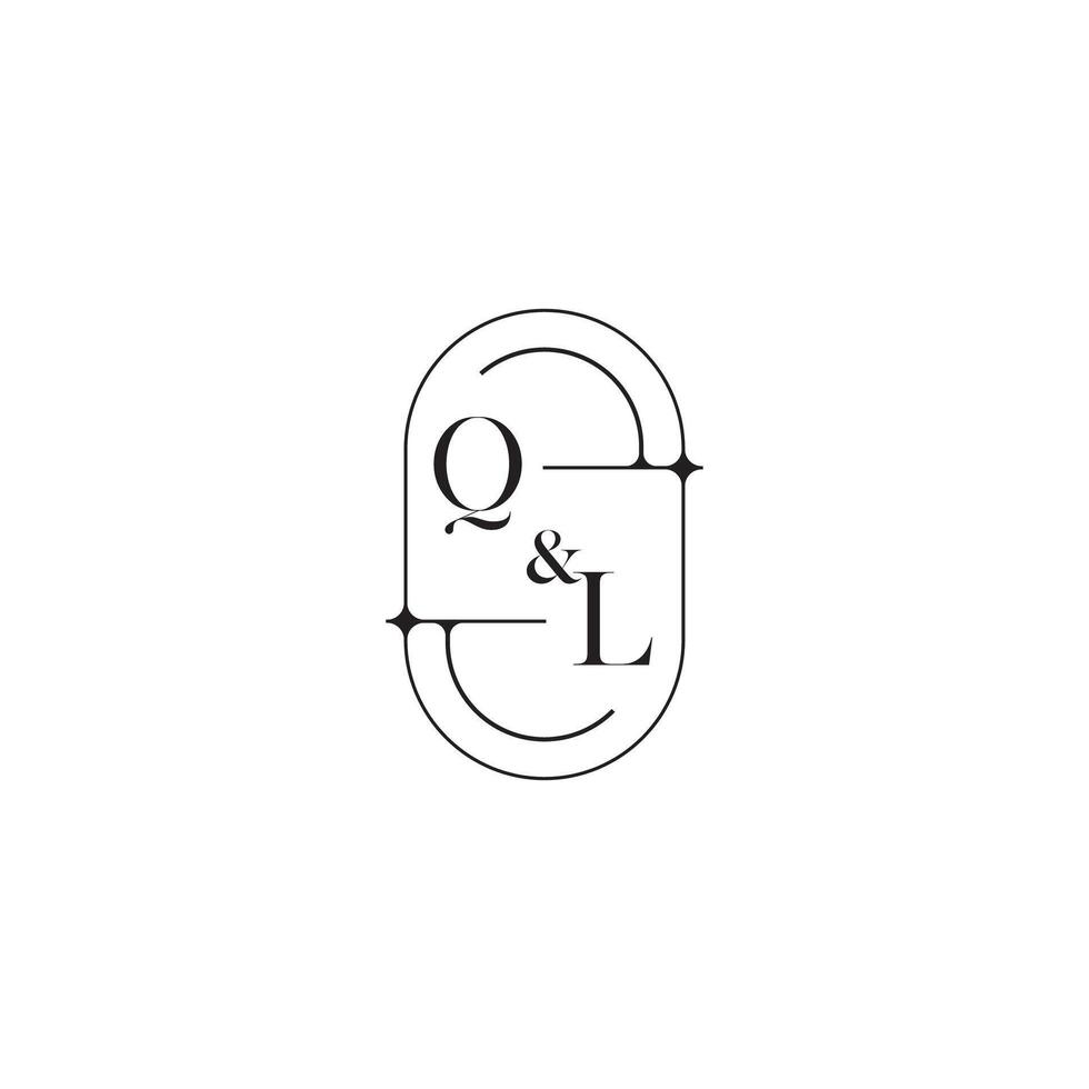 QL line simple initial concept with high quality logo design vector