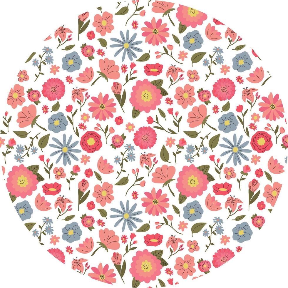 hermosa floral modelo en pequeño resumen flores pequeño vistoso flores blanco antecedentes. floral sin costura antecedentes. vector