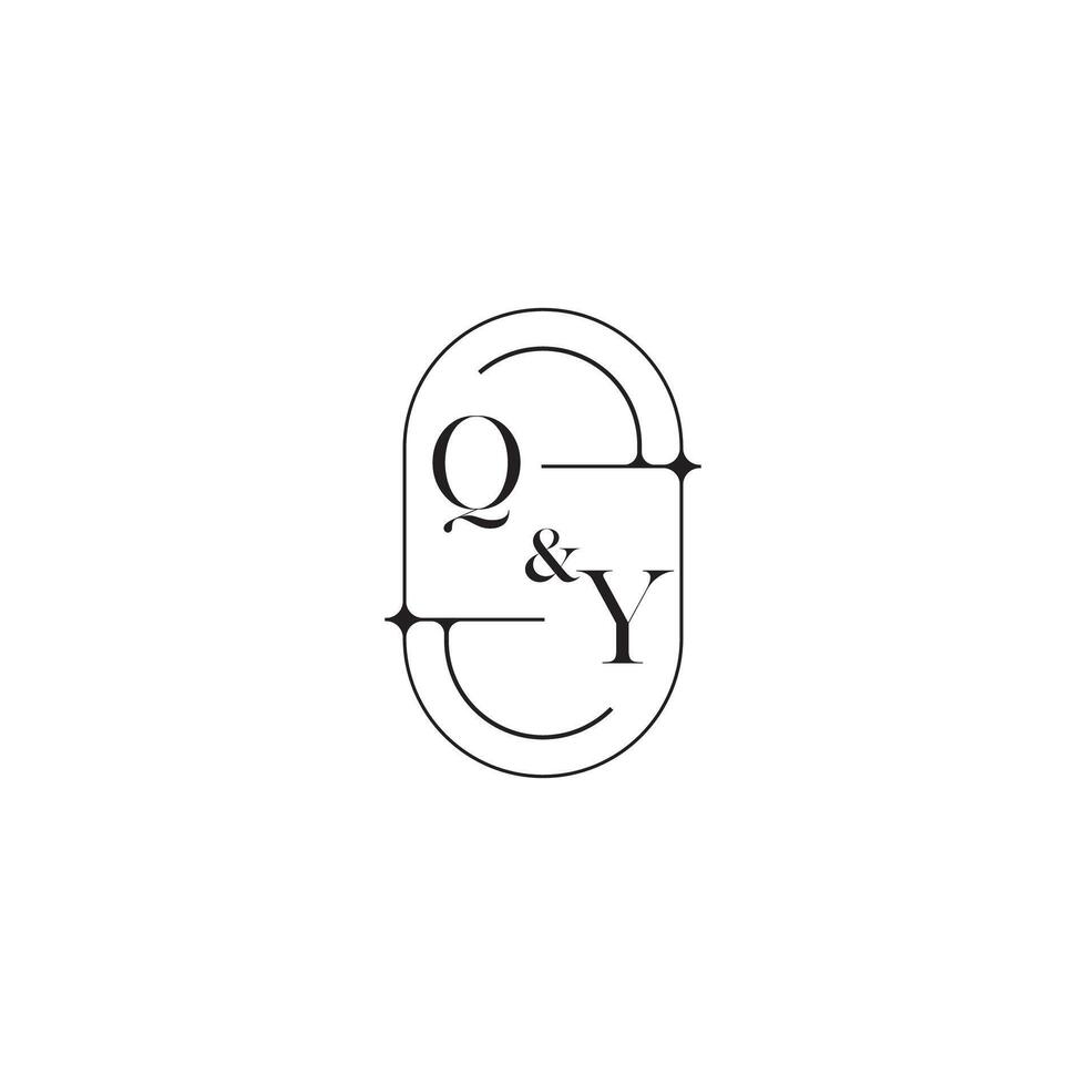 QY line simple initial concept with high quality logo design vector