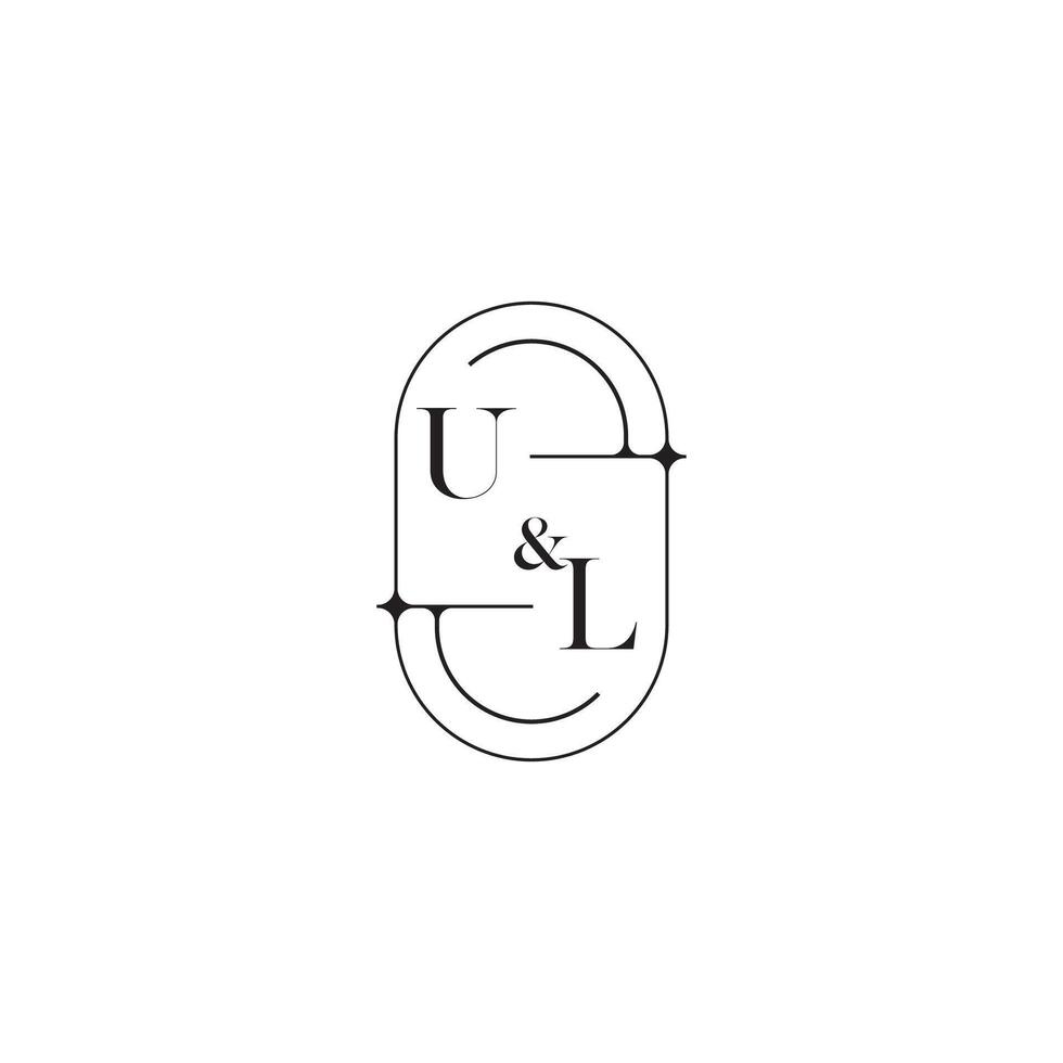 UL line simple initial concept with high quality logo design vector