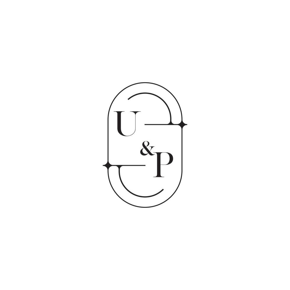 UP line simple initial concept with high quality logo design vector