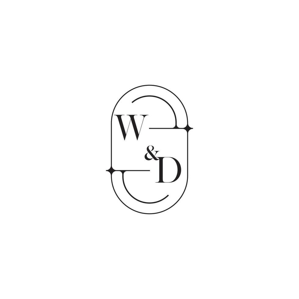 wd línea sencillo inicial concepto con alto calidad logo diseño vector