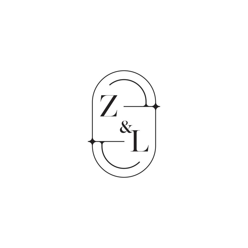 ZL line simple initial concept with high quality logo design vector