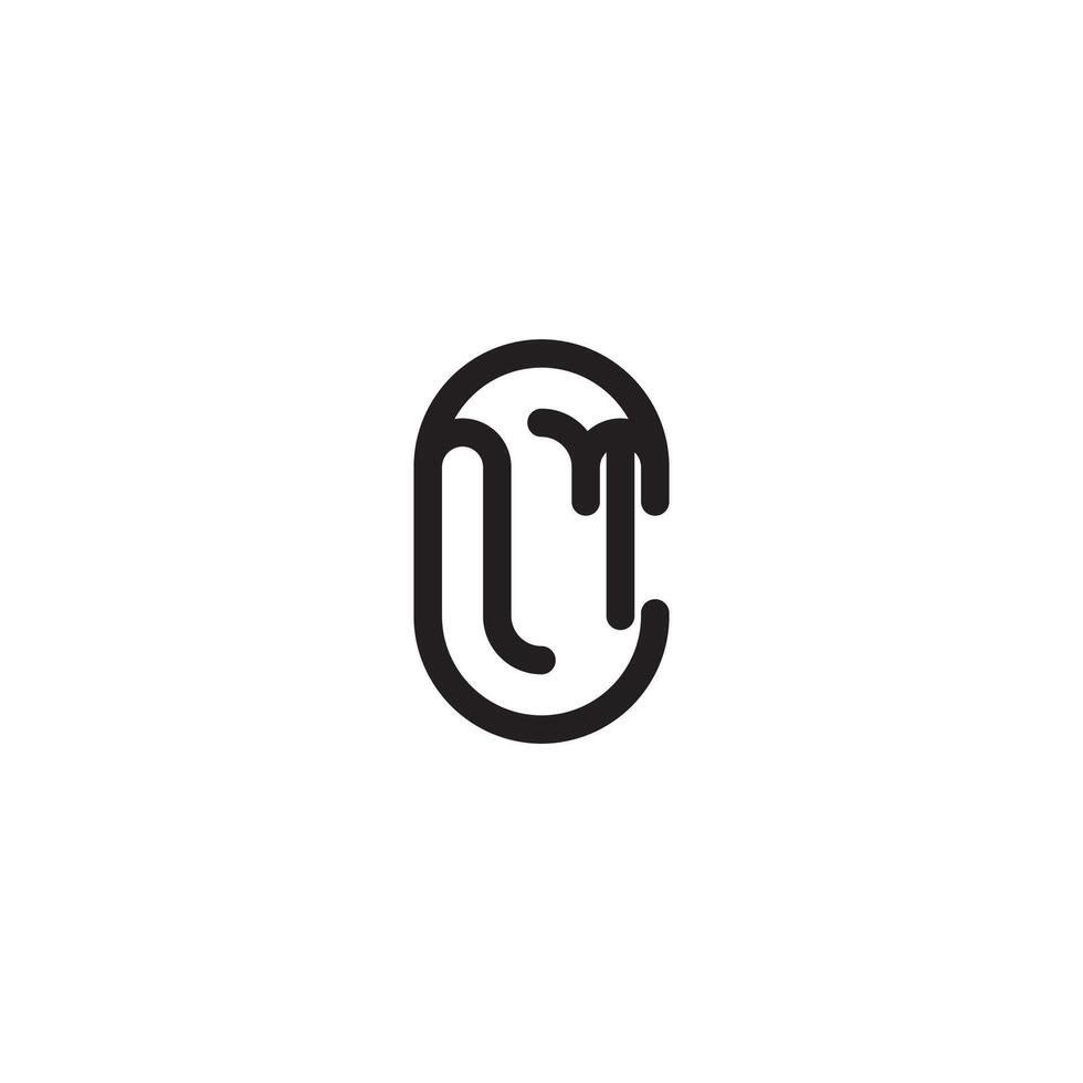 NT line simple round initial concept with high quality logo design vector