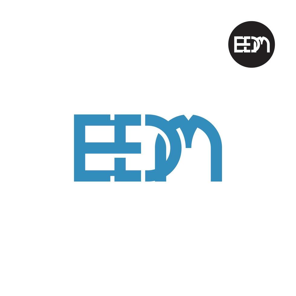 letra edm monograma logo diseño vector