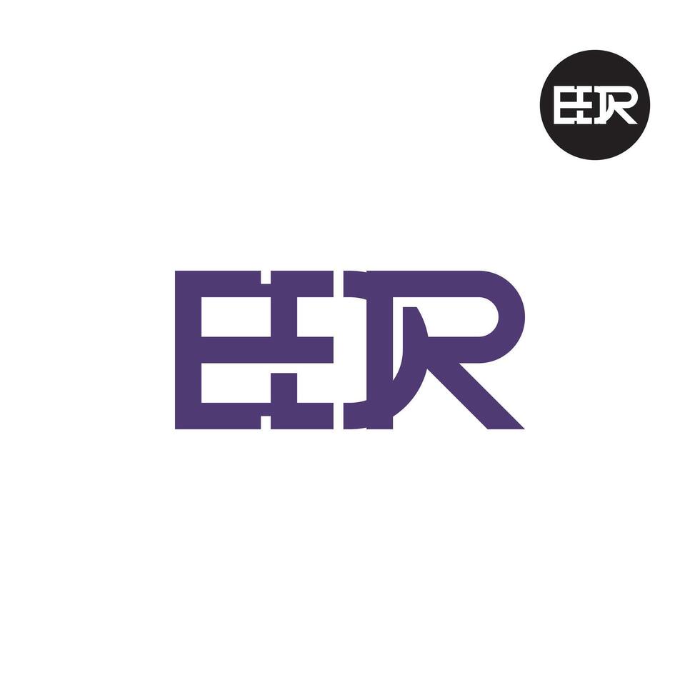 letra edr monograma logo diseño vector