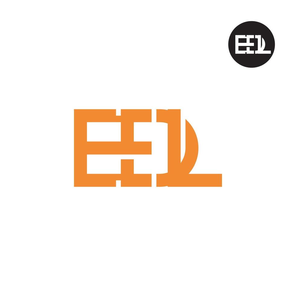 letra edl monograma logo diseño vector