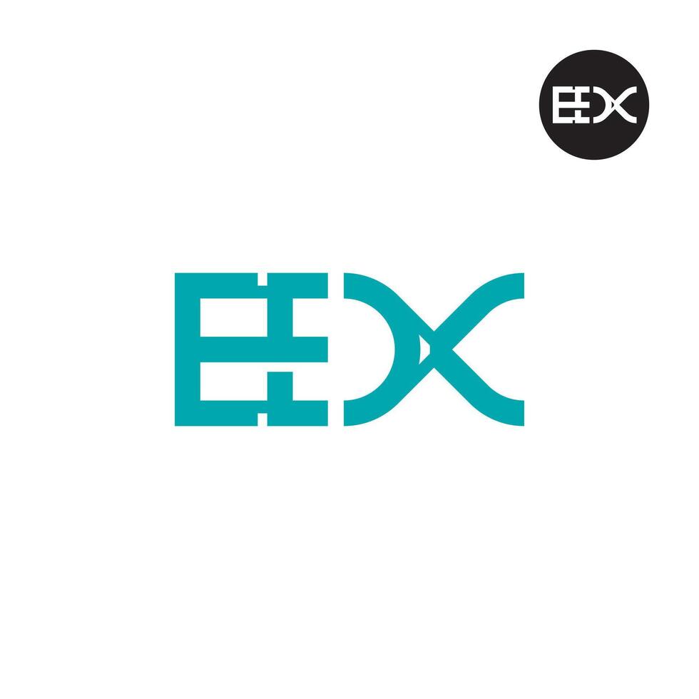 Letter EDX Monogram Logo Design vector