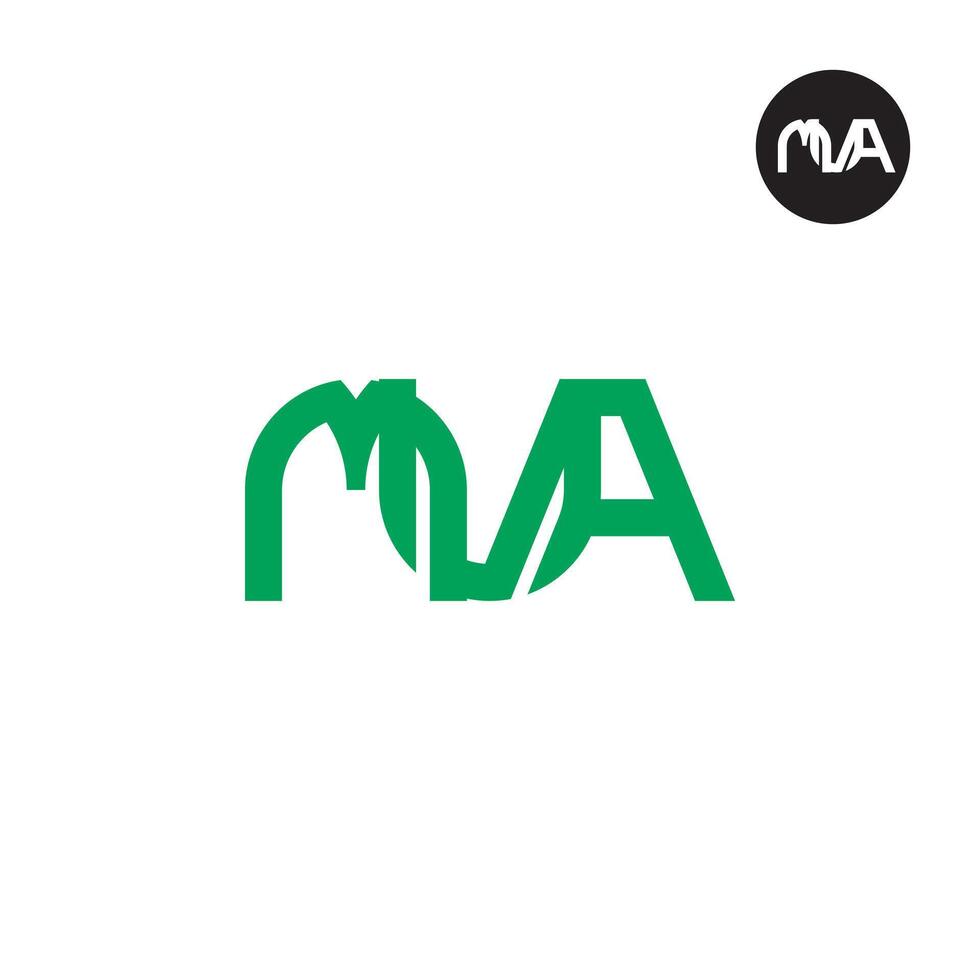 Letter MUA Monogram Logo Design vector