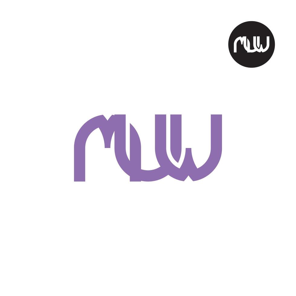 Letter MUW Monogram Logo Design vector