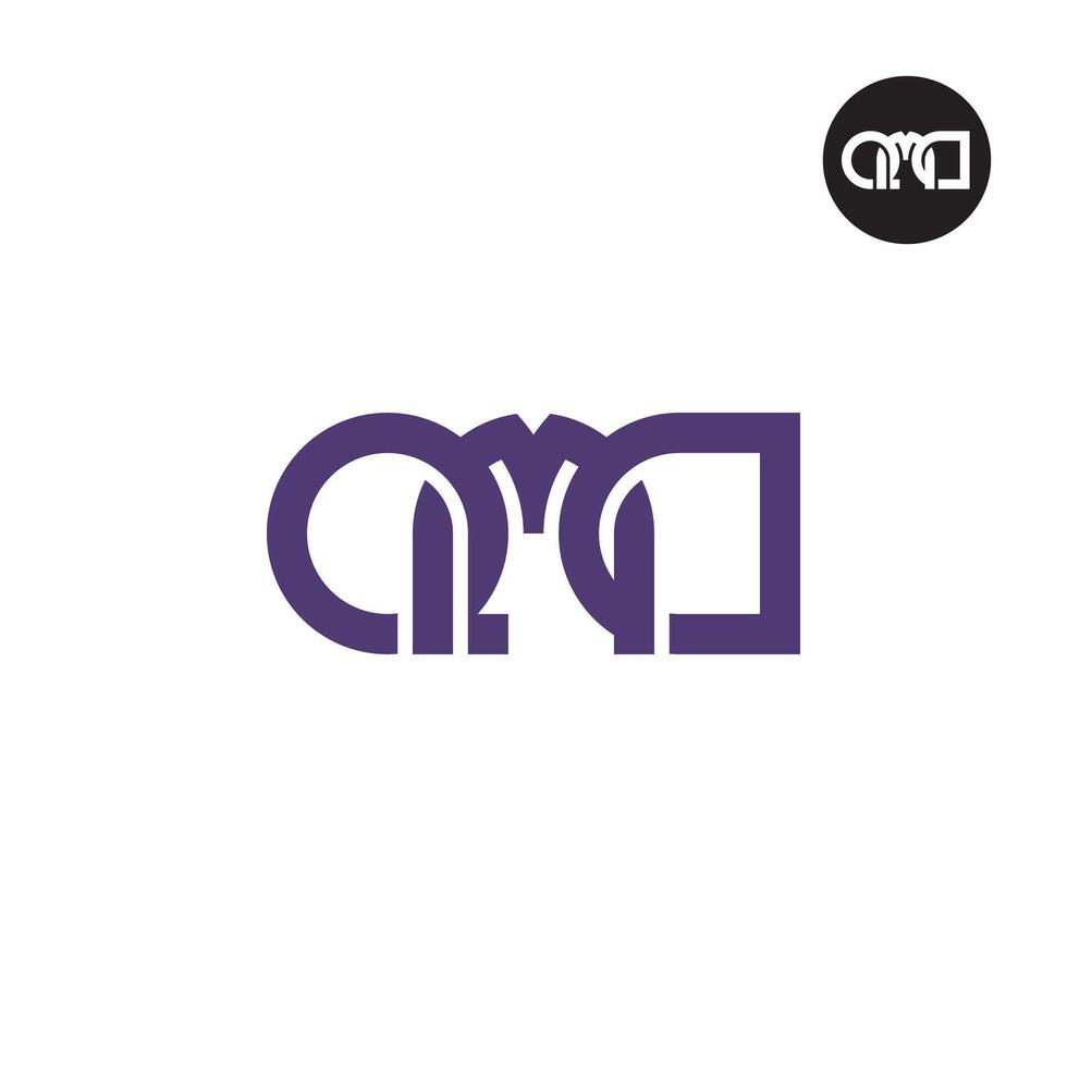 Letter QMD Monogram Logo Design vector