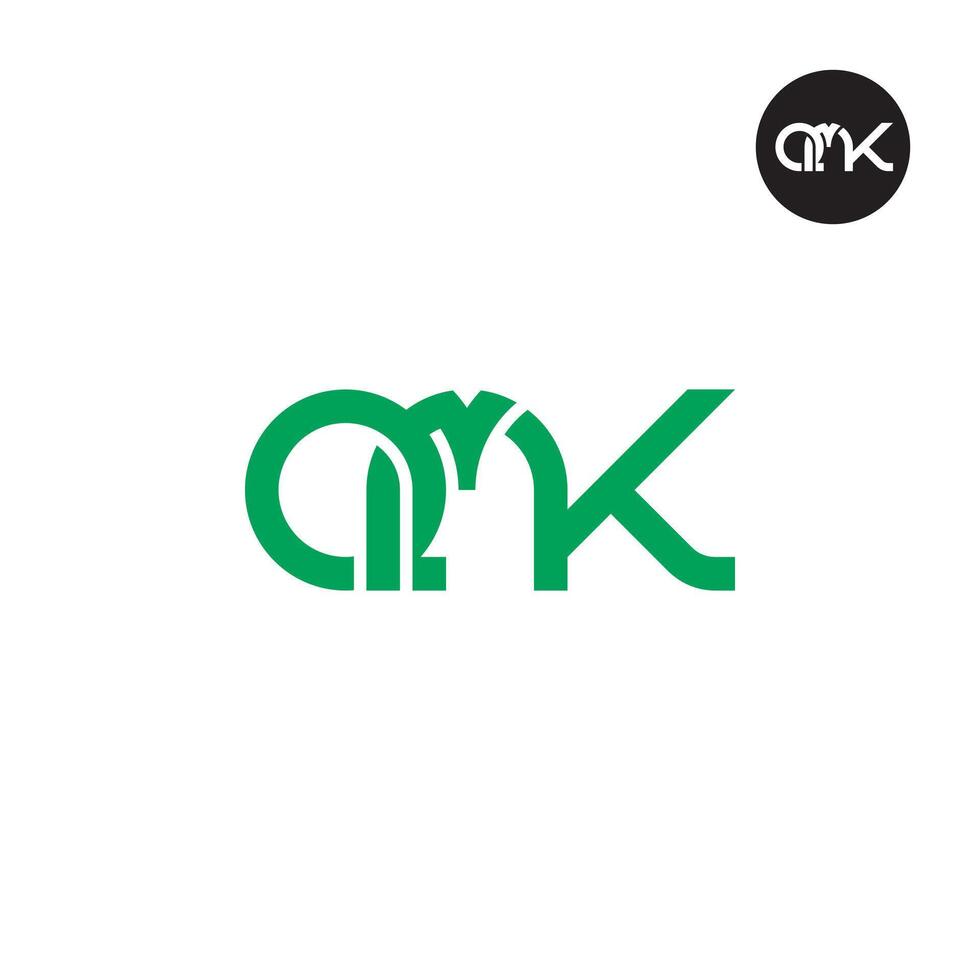 Letter QMK Monogram Logo Design vector