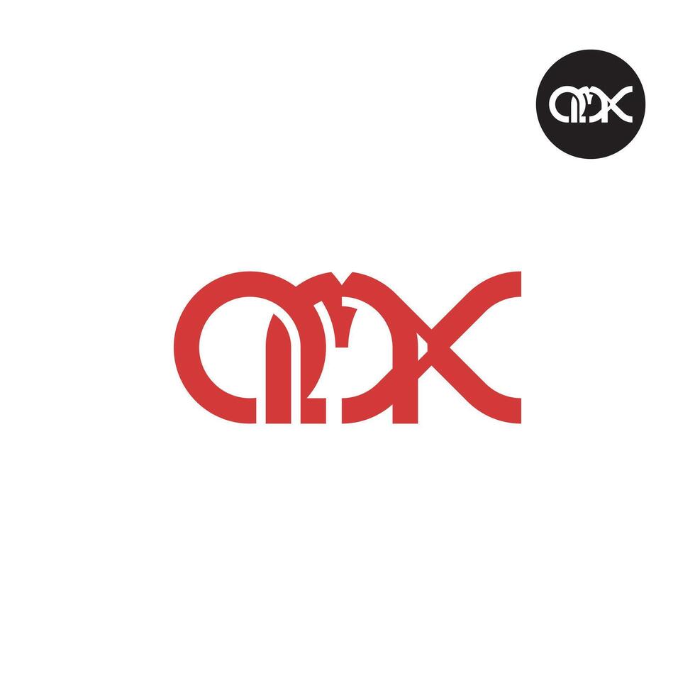 letra qmx monograma logo diseño vector