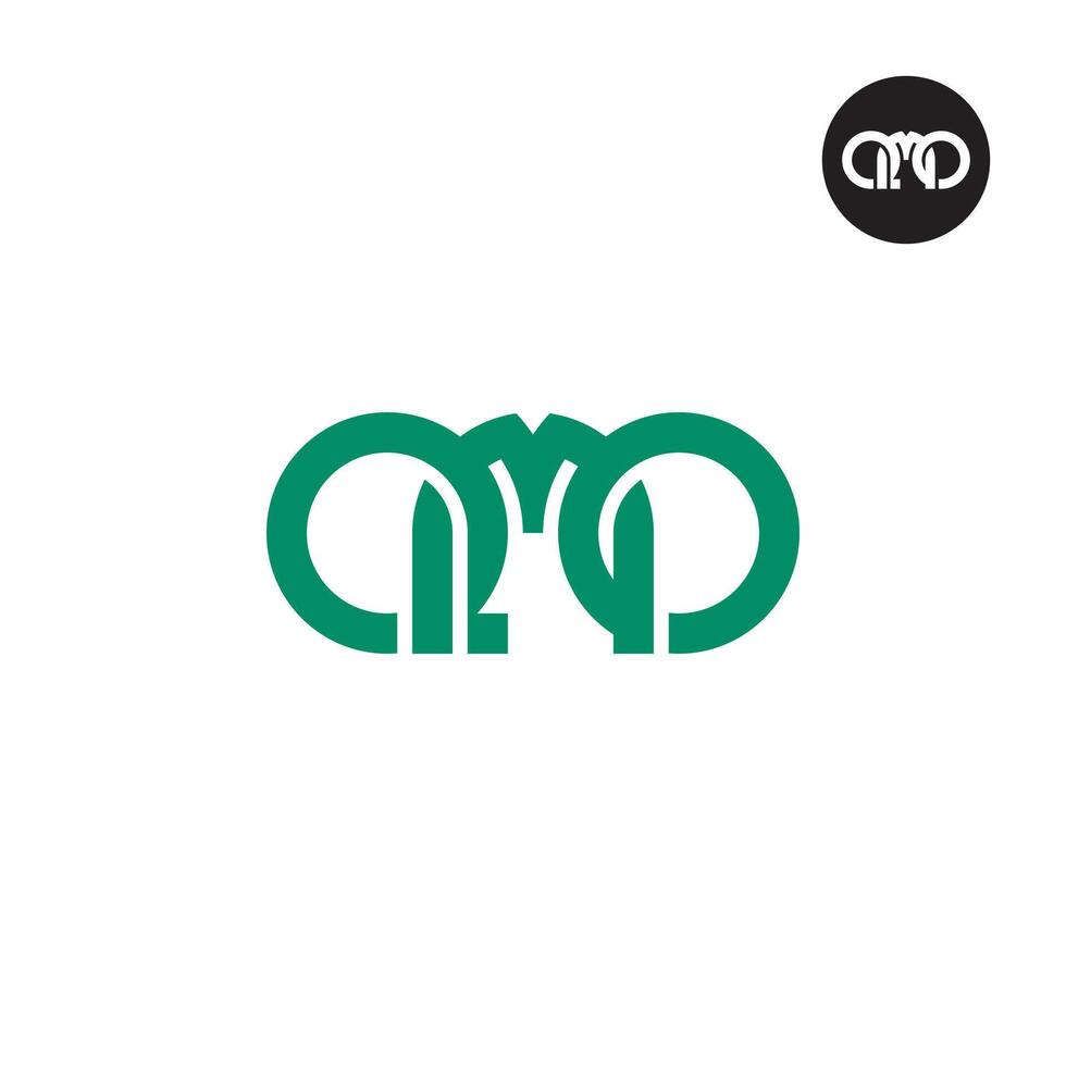 Letter QMO Monogram Logo Design vector