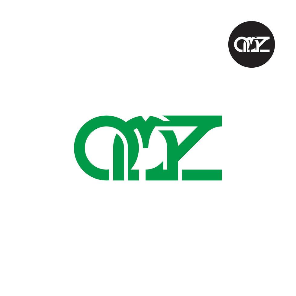 letra qmz monograma logo diseño vector