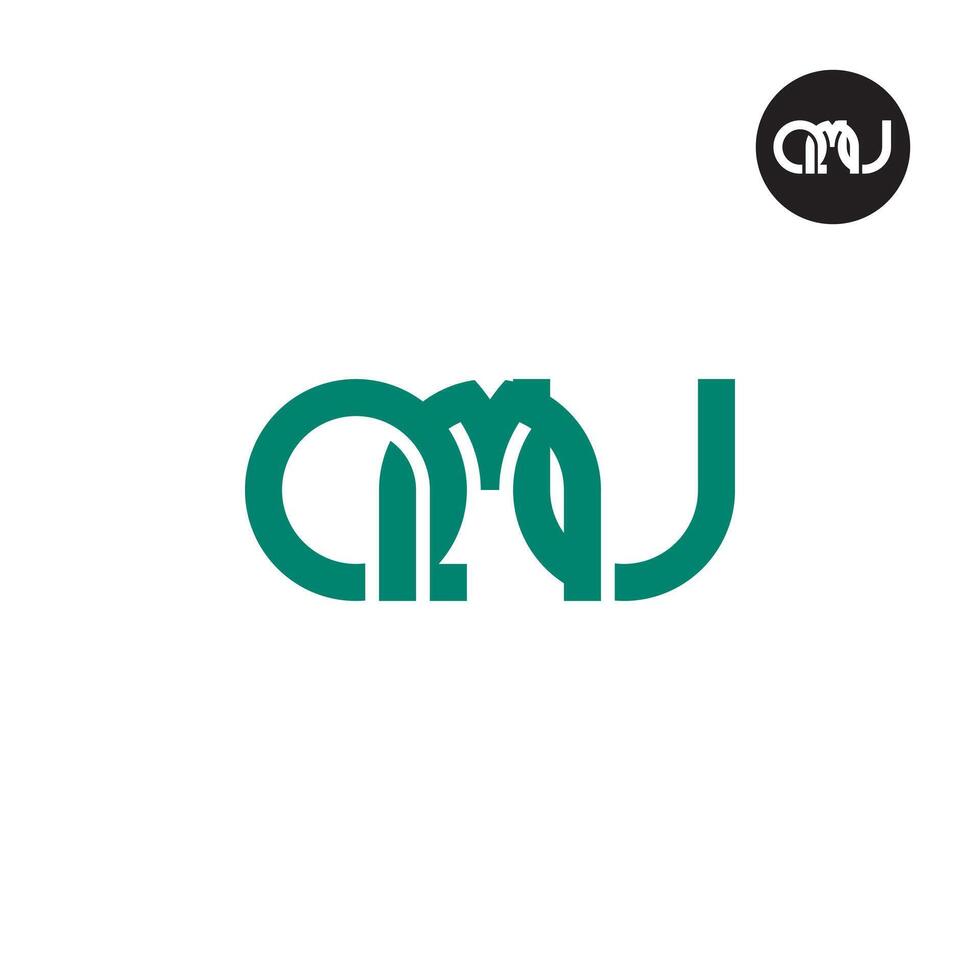 letra qmu monograma logo diseño vector