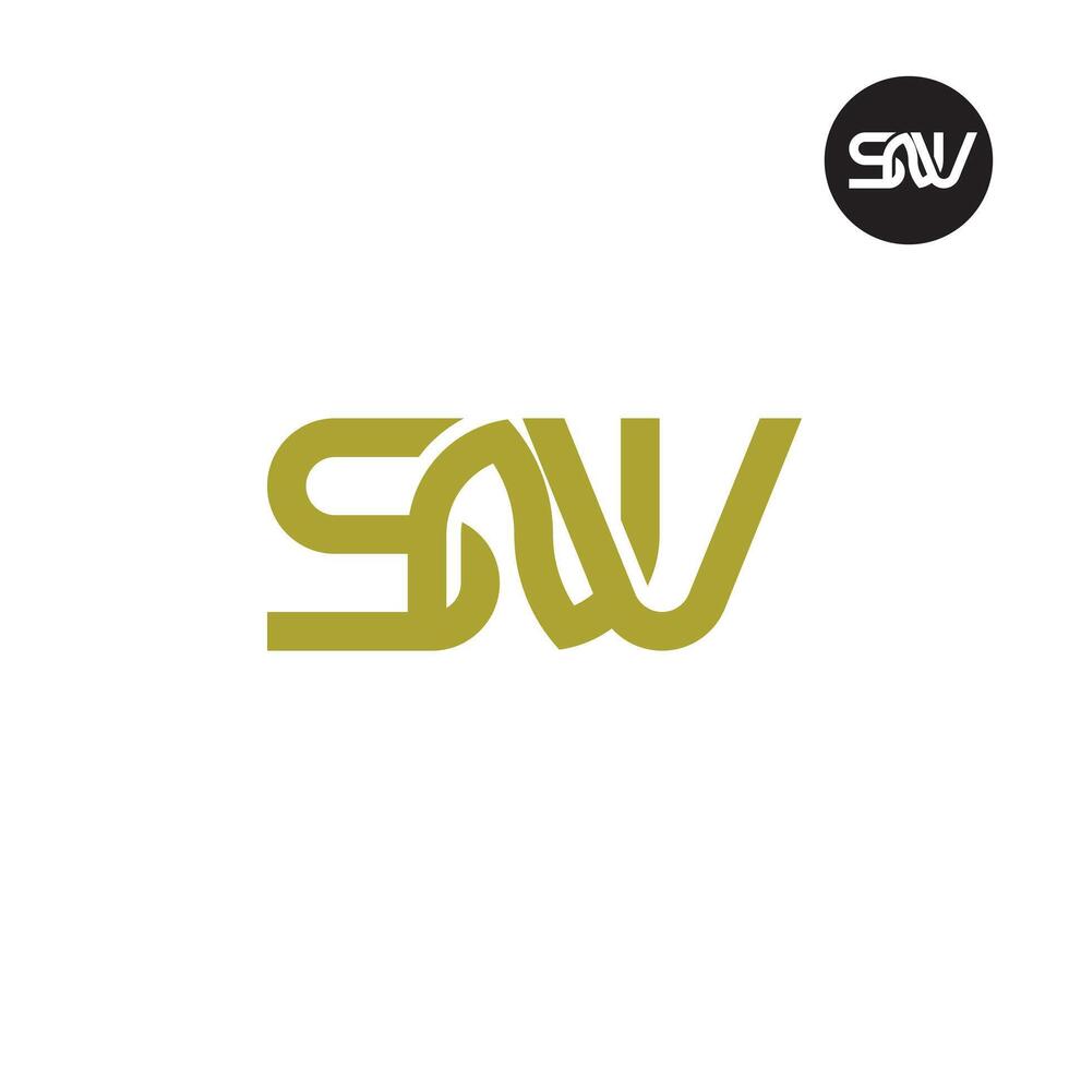 Letter SNV Monogram Logo Design vector