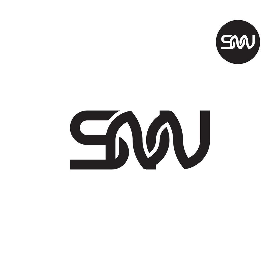 Letter SNN Monogram Logo Design vector