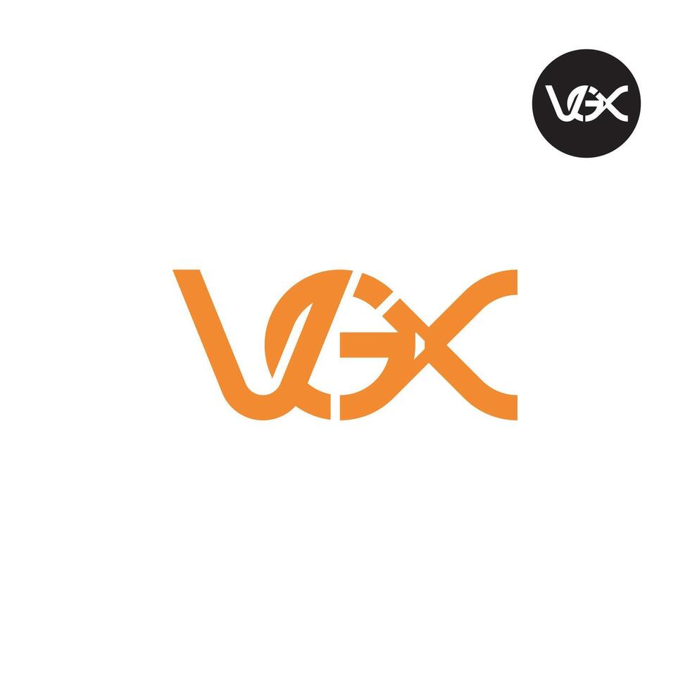 letra vgx monograma logo diseño vector