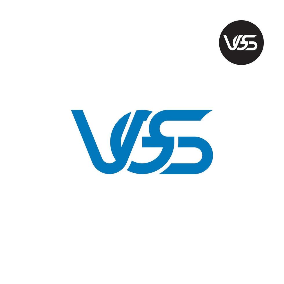 letra vgs monograma logo diseño vector