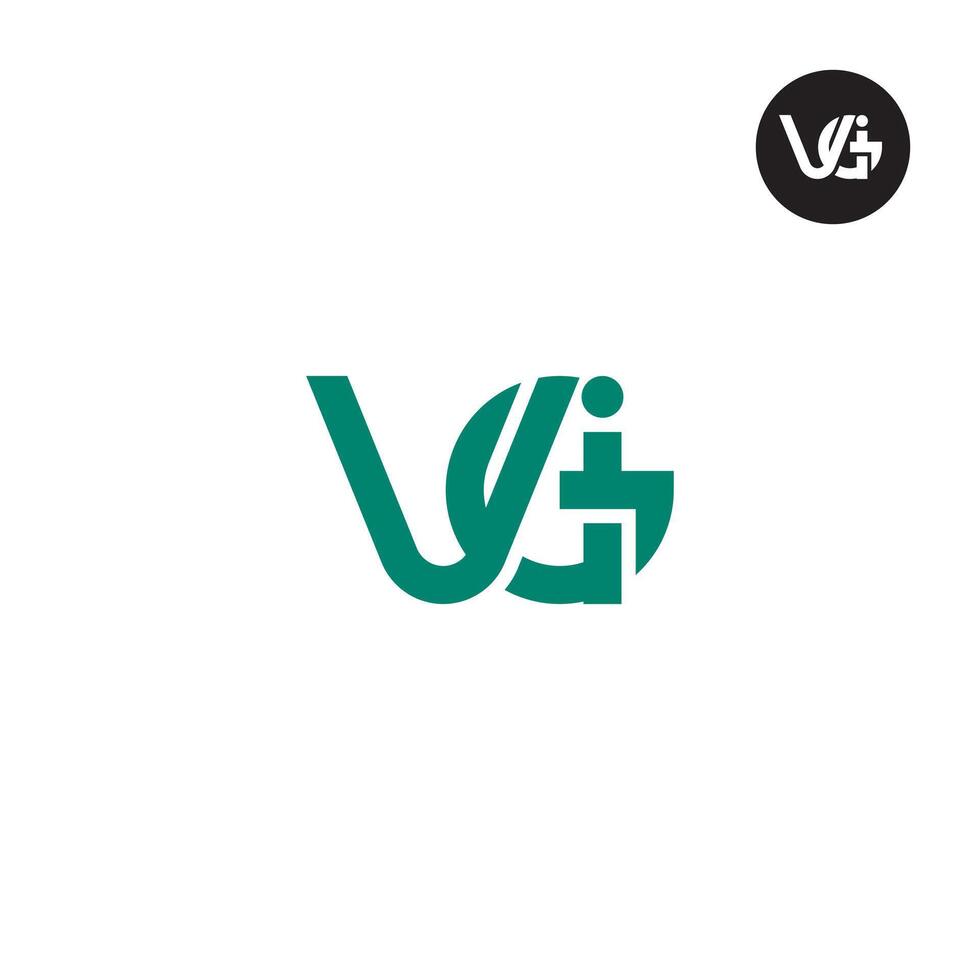 letra vgi monograma logo diseño vector