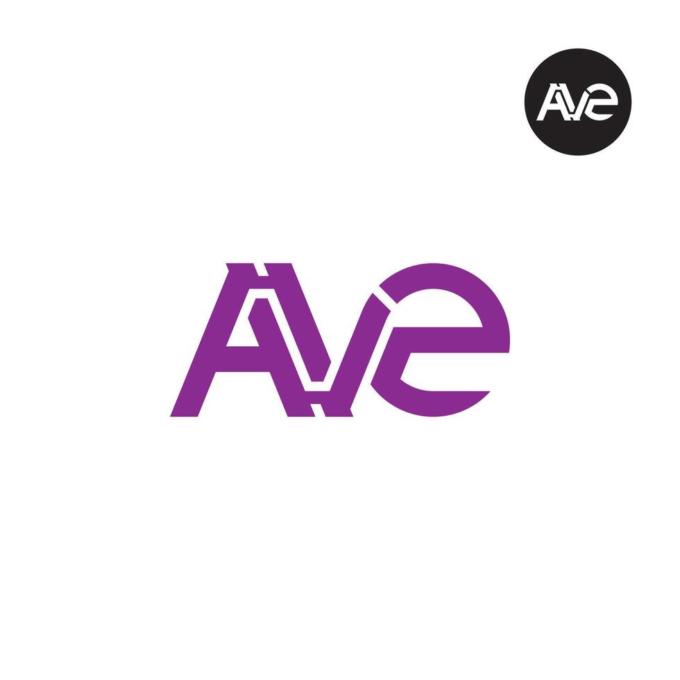 Letter AV2 Monogram Logo Design vector