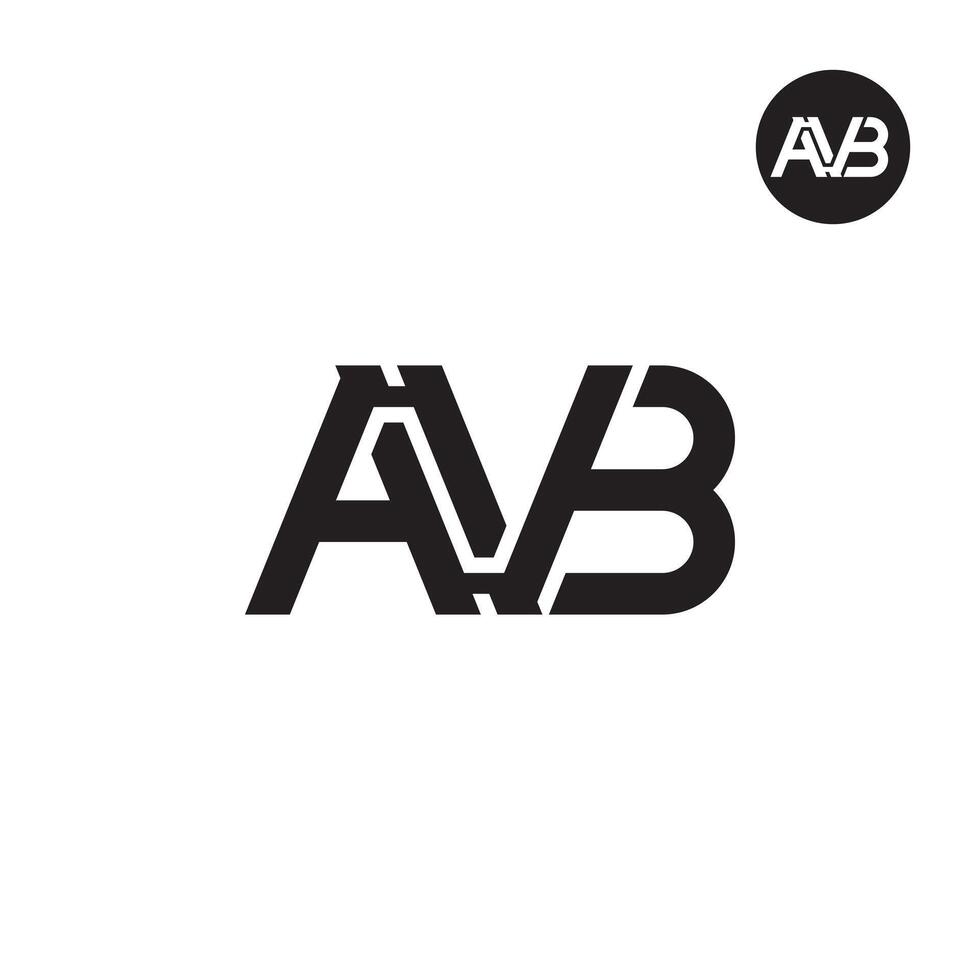 Letter AVB Monogram Logo Design vector