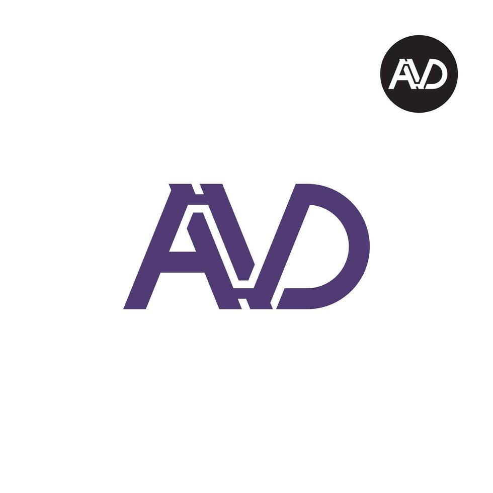 Letter AVD Monogram Logo Design vector