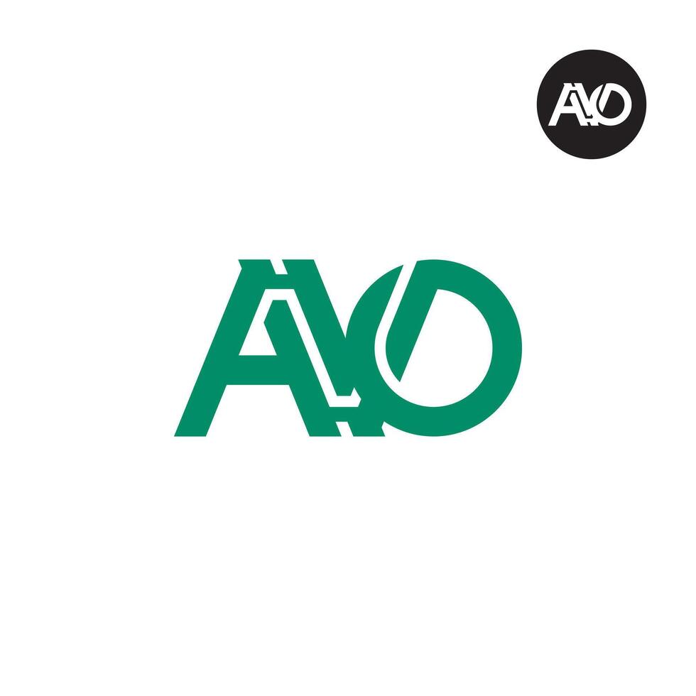Letter AVO Monogram Logo Design vector