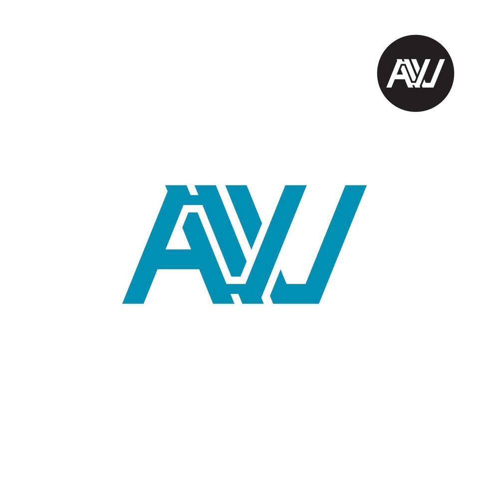 Letter AVV Monogram Logo Design vector