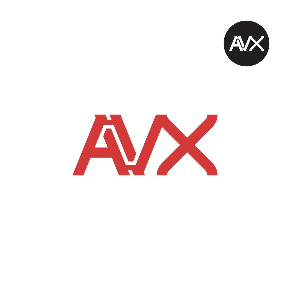 Letter AVX Monogram Logo Design vector