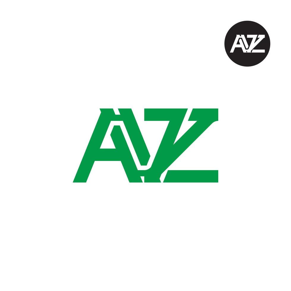 letra avz monograma logo diseño vector