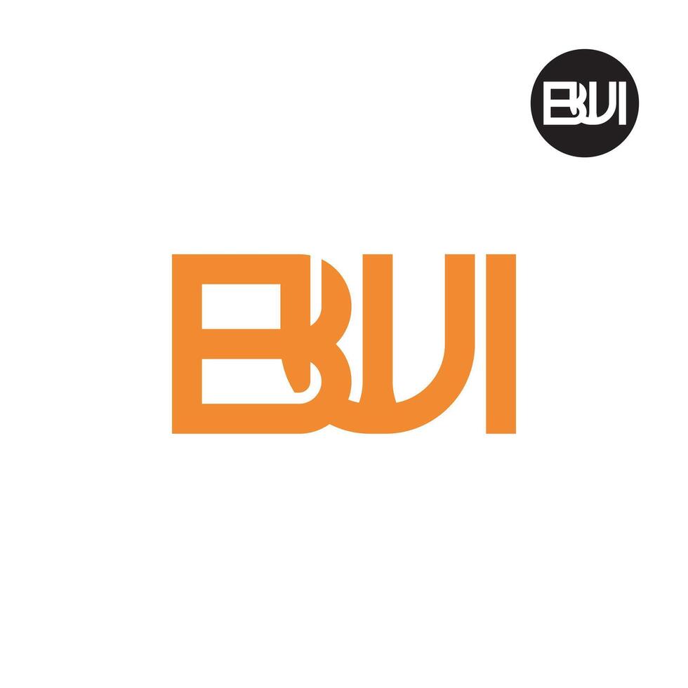 Letter BWI Monogram Logo Design vector