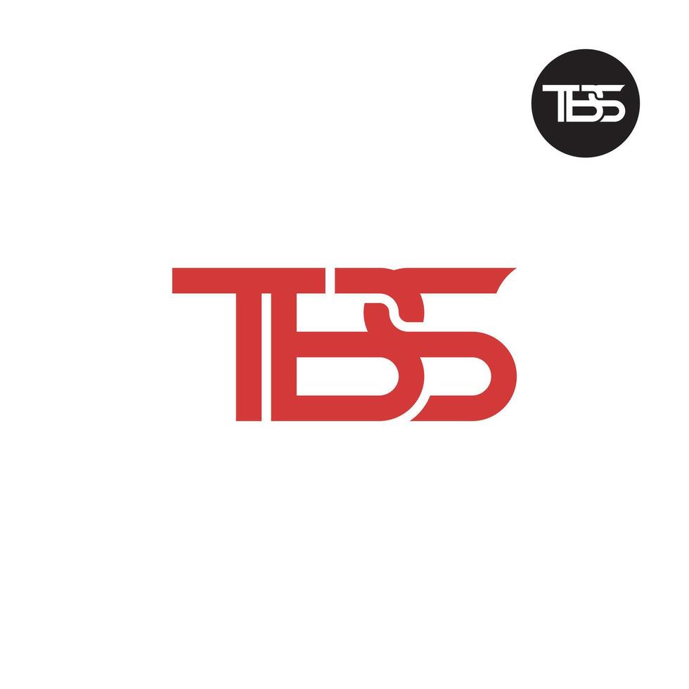 Letter TBS Monogram Logo Design vector