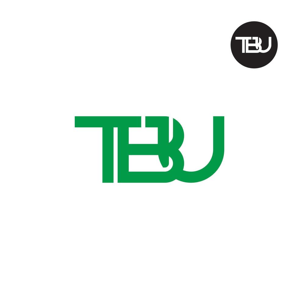 Letter TBU Monogram Logo Design vector