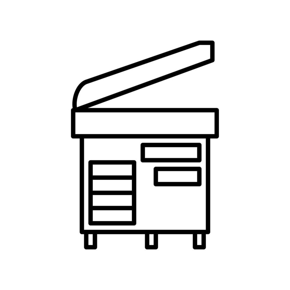 Photocopy icon or logo illustration outline black style vector