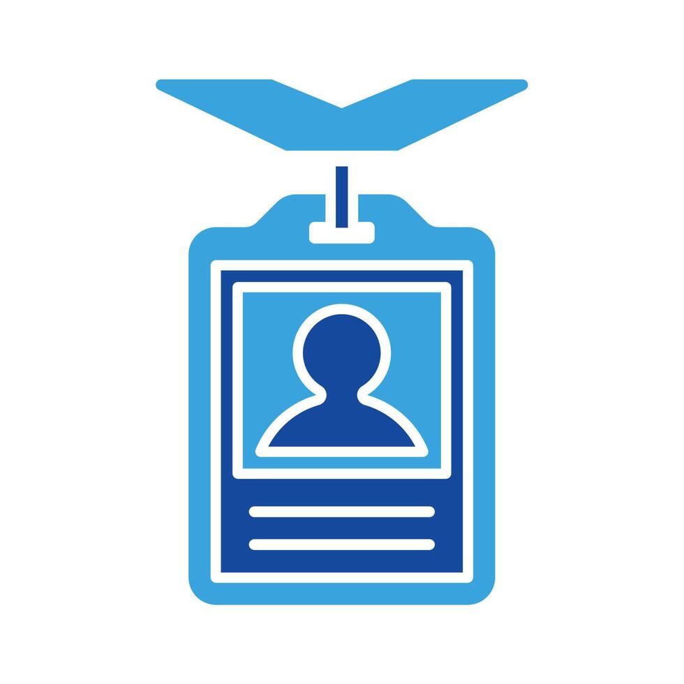 Id card icon vector or logo illustration glyph color style