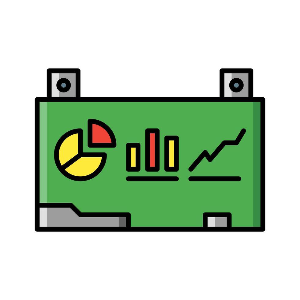 Presentation icon vector or logo illustration filled color style