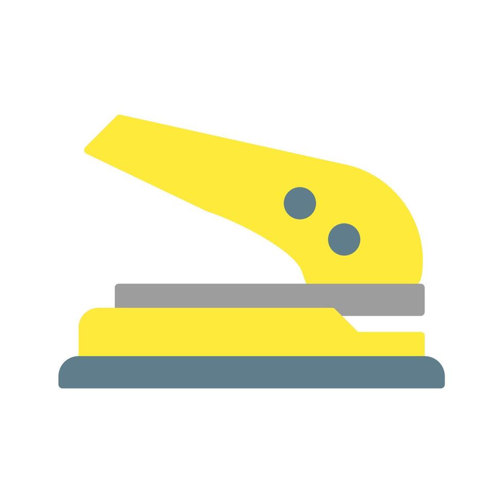 paper hole puncher icon vector or logo illustration flat color style