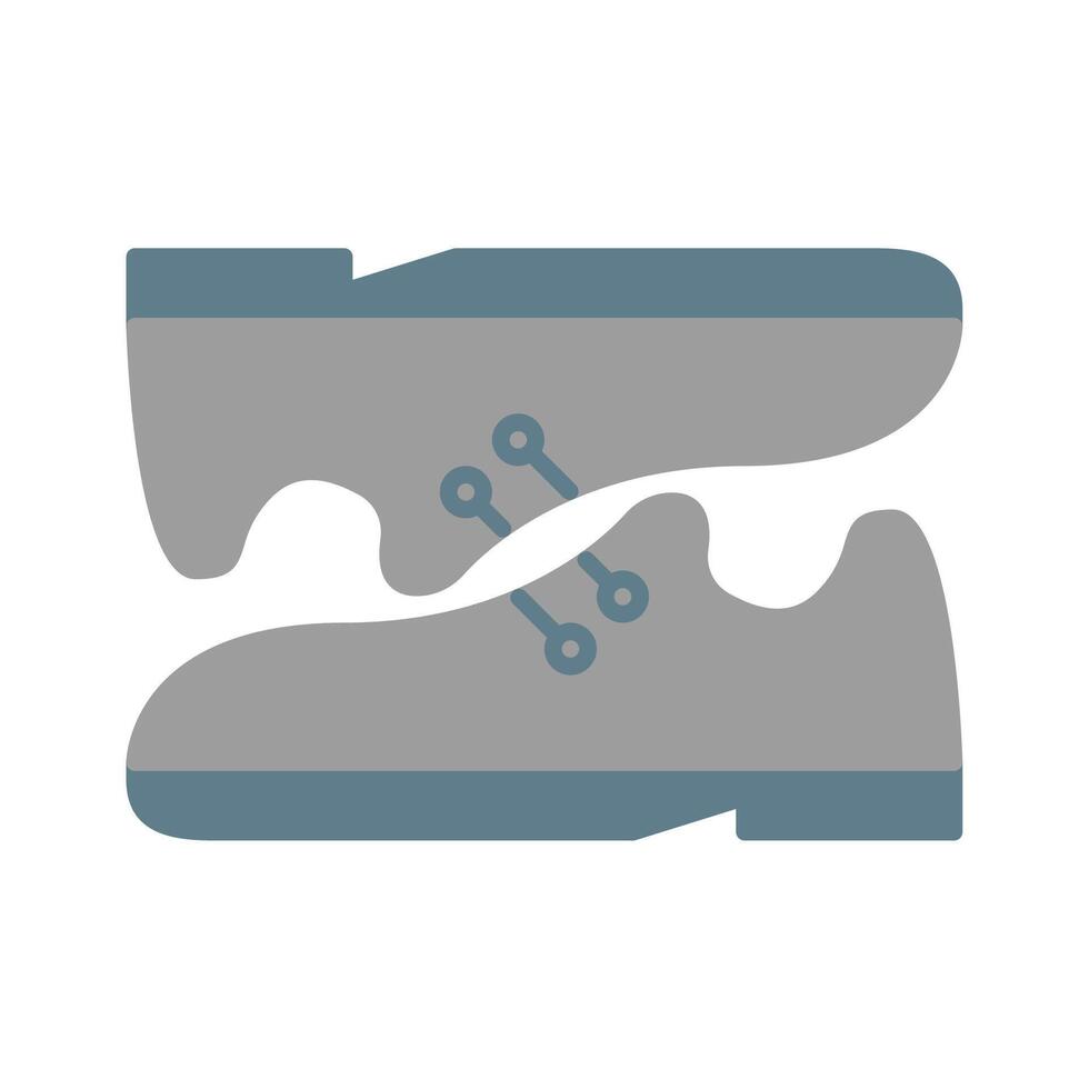 Shoe icon vector or logo illustration flat color style