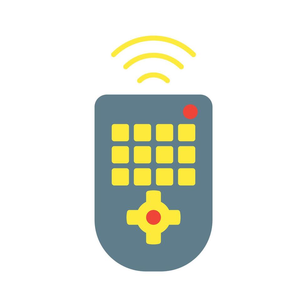 remote icon vector or logo illustration flat color style