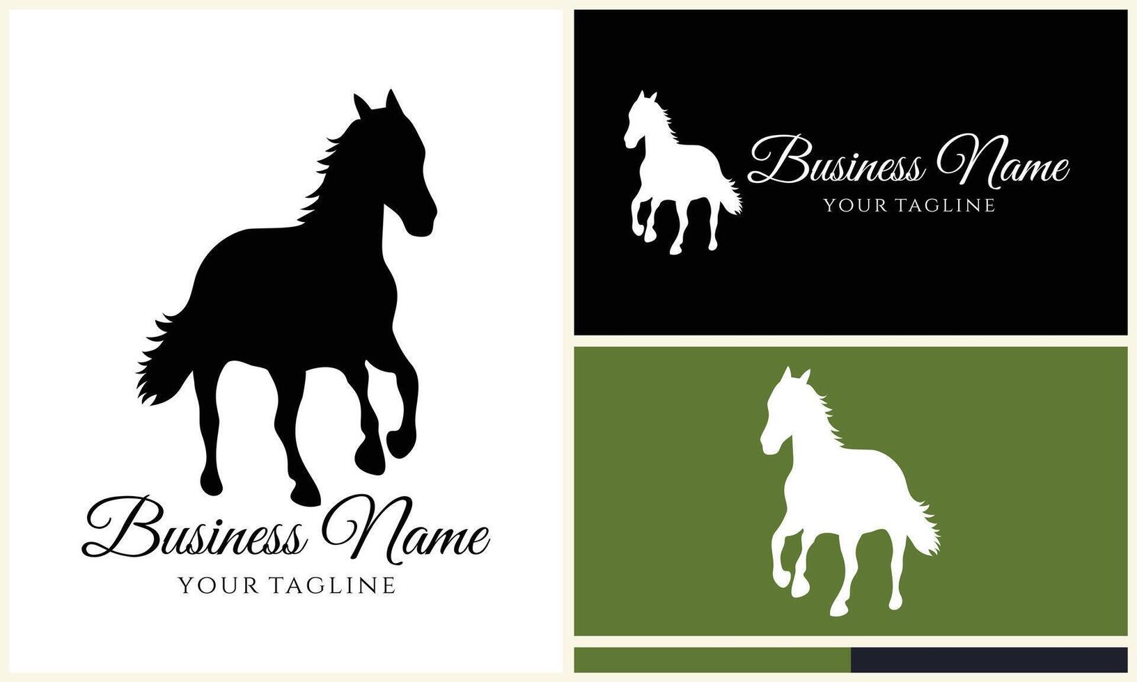 silhouette donkey unicorn logo template vector