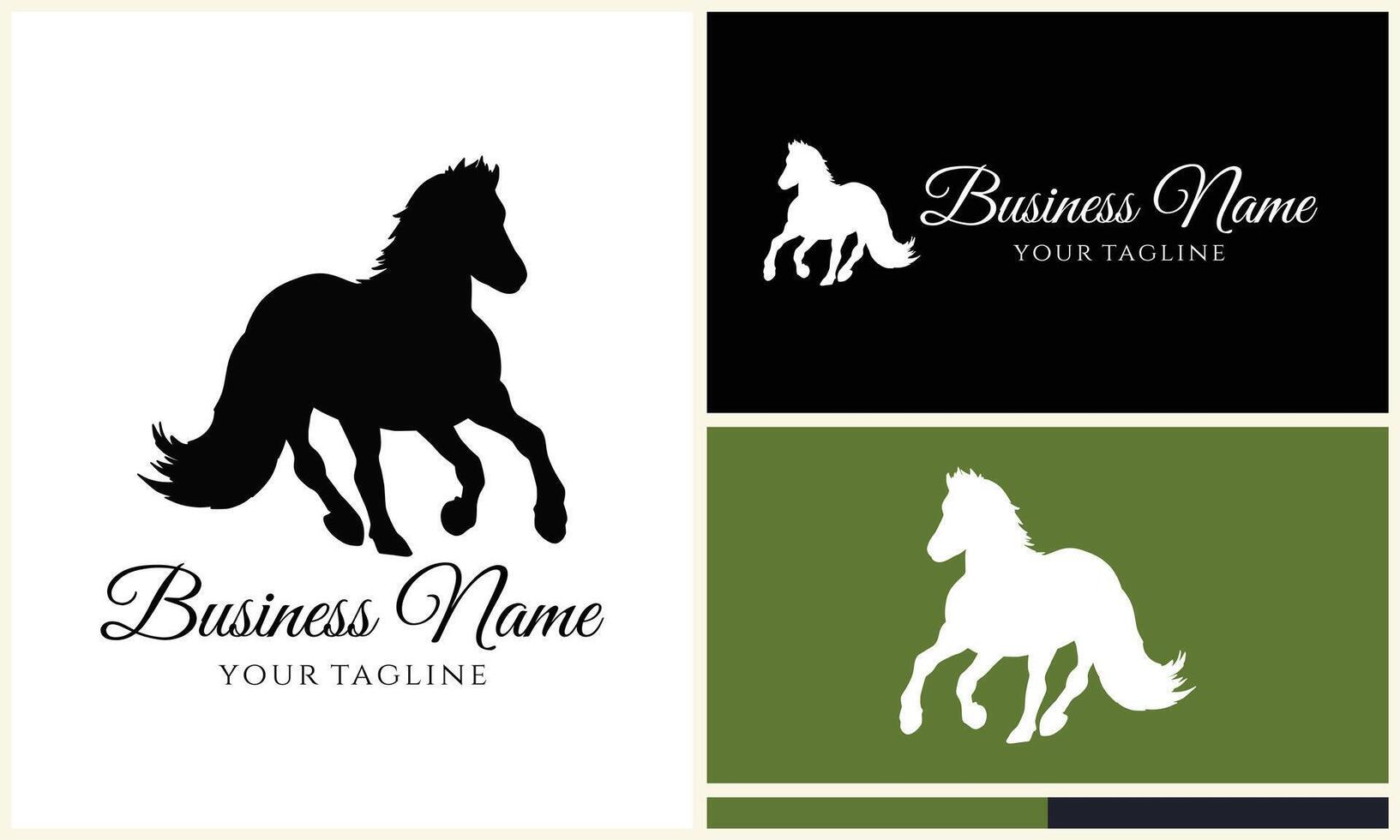 silhouette donkey unicorn logo template vector