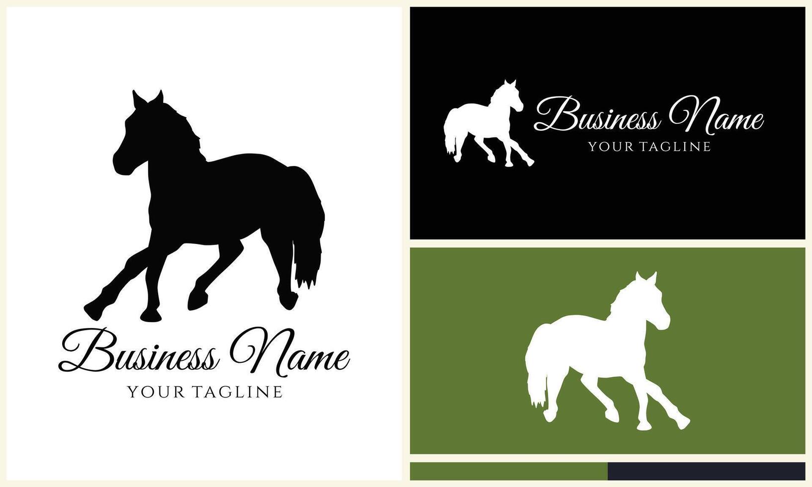 silhouette donkey unicorn logo template vector