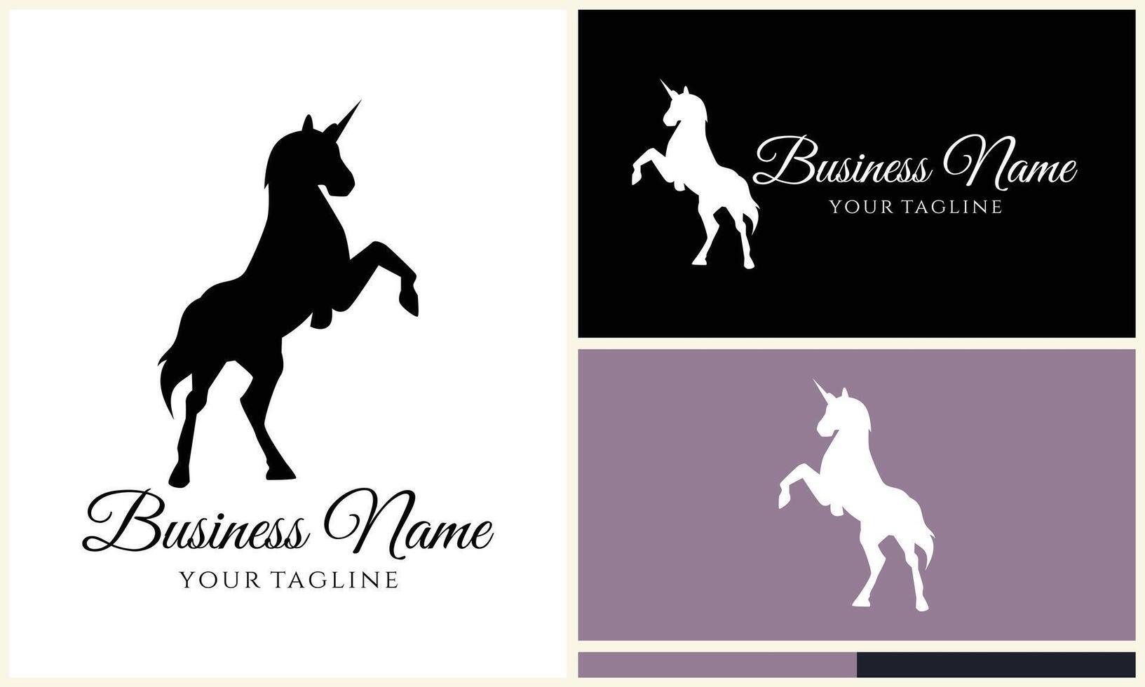 silhouette donkey unicorn horseman equestrian vector