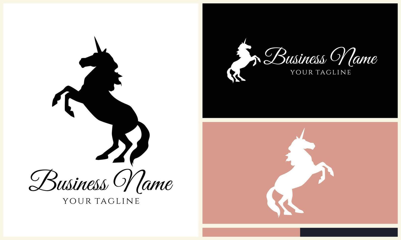 silhouette donkey unicorn horseman equestrian vector