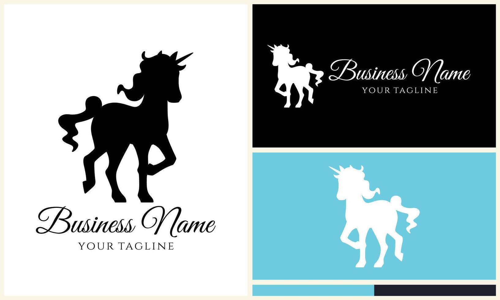silhouette donkey unicorn horseman equestrian vector