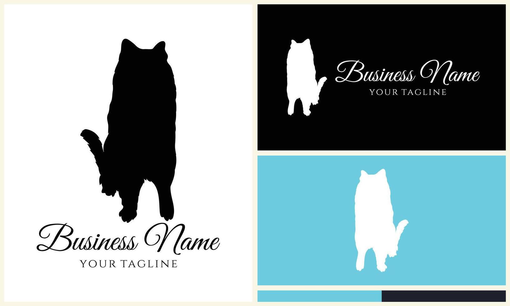 silhouette dog bulldog logo template vector