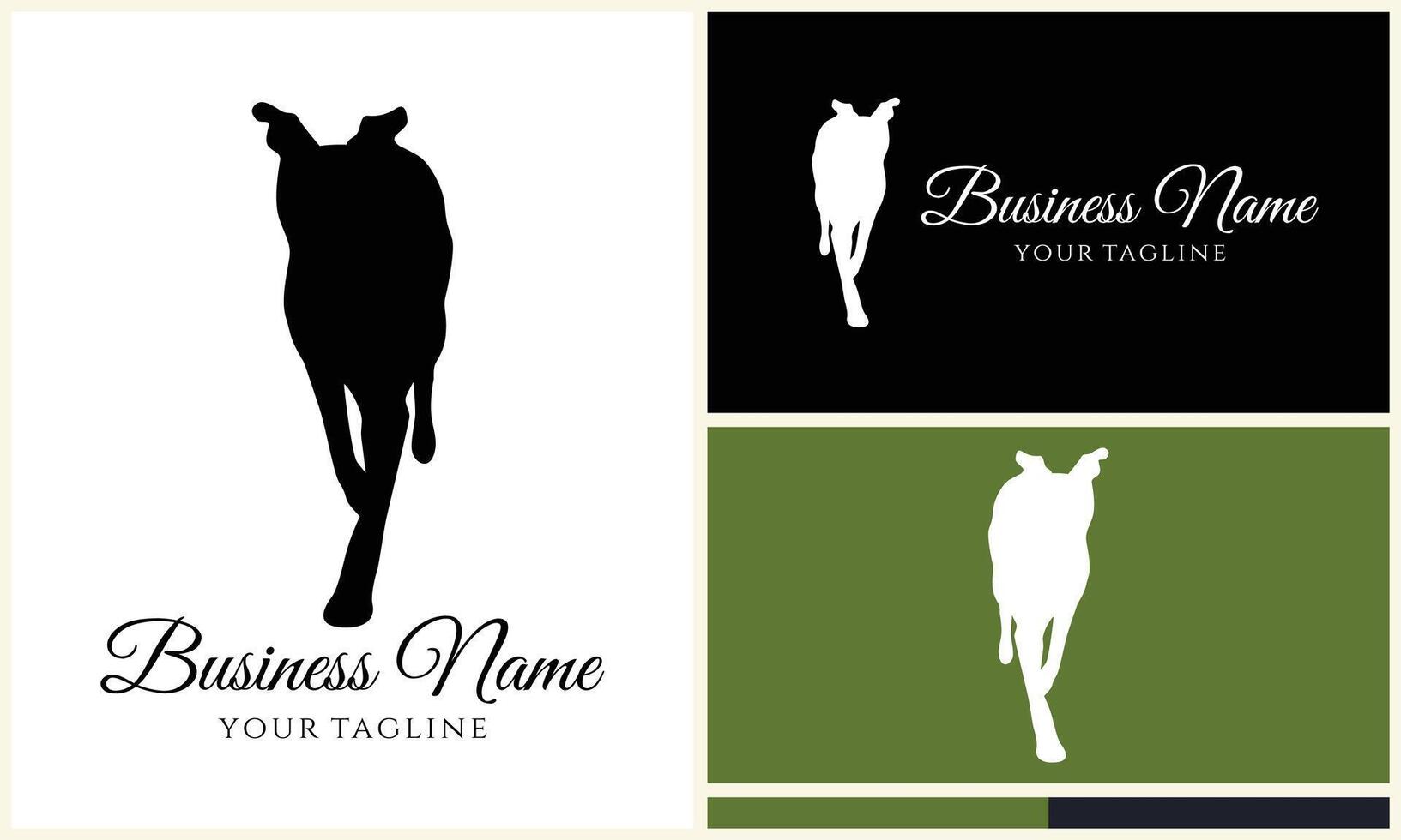 silhouette dog bulldog logo template vector